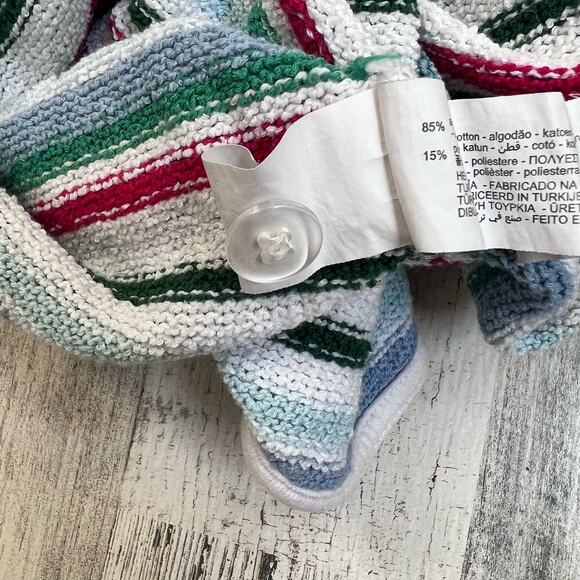 Zara Knit Top Women’s Large Multicolor Stripe Collared Short Sleeve Button Front - Picture 9 of 9